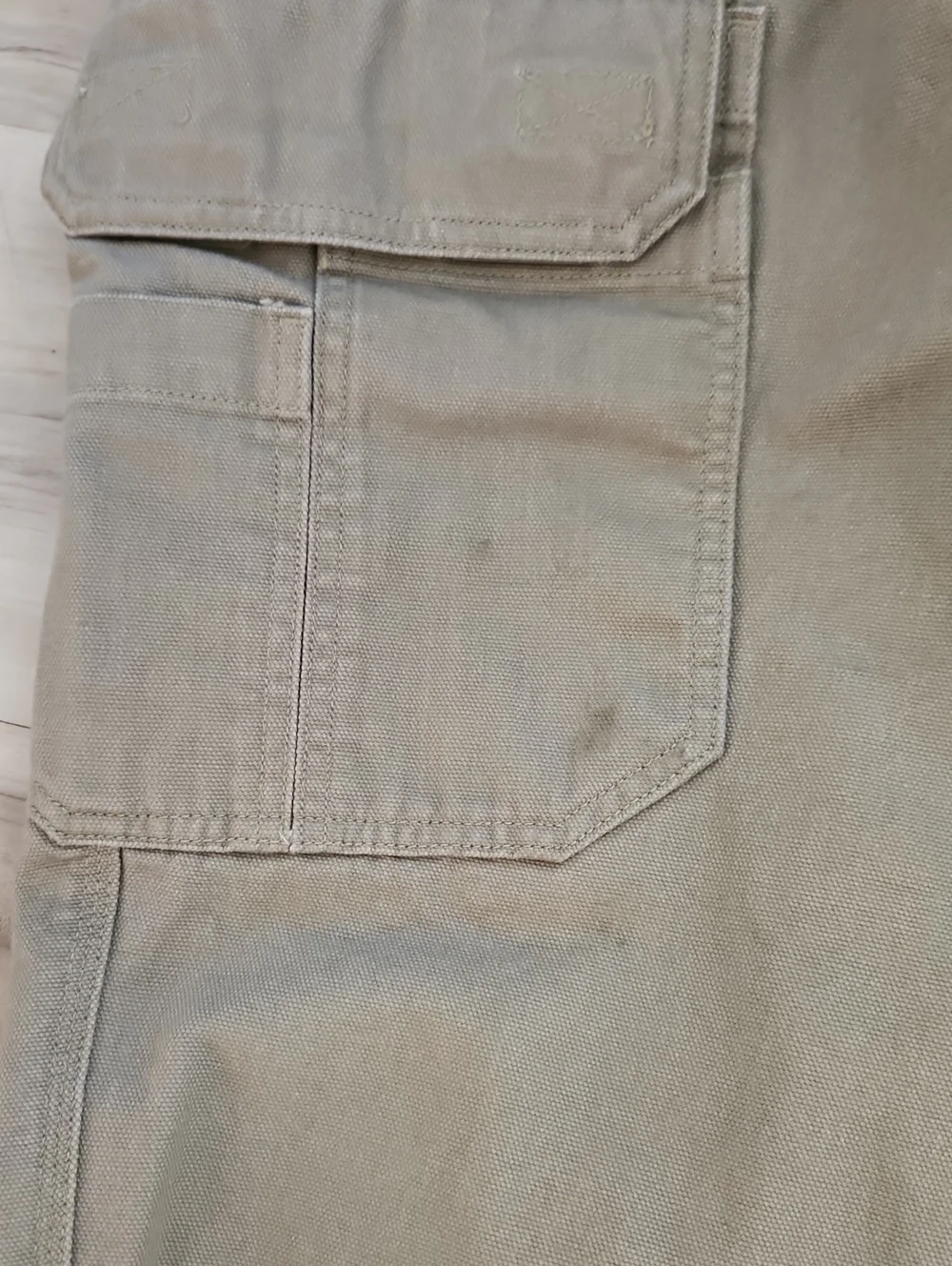 Duluth Trading Co. Fire Hose Relaxed Fit Cargo Work Pants Size 40x30 Tan Khaki